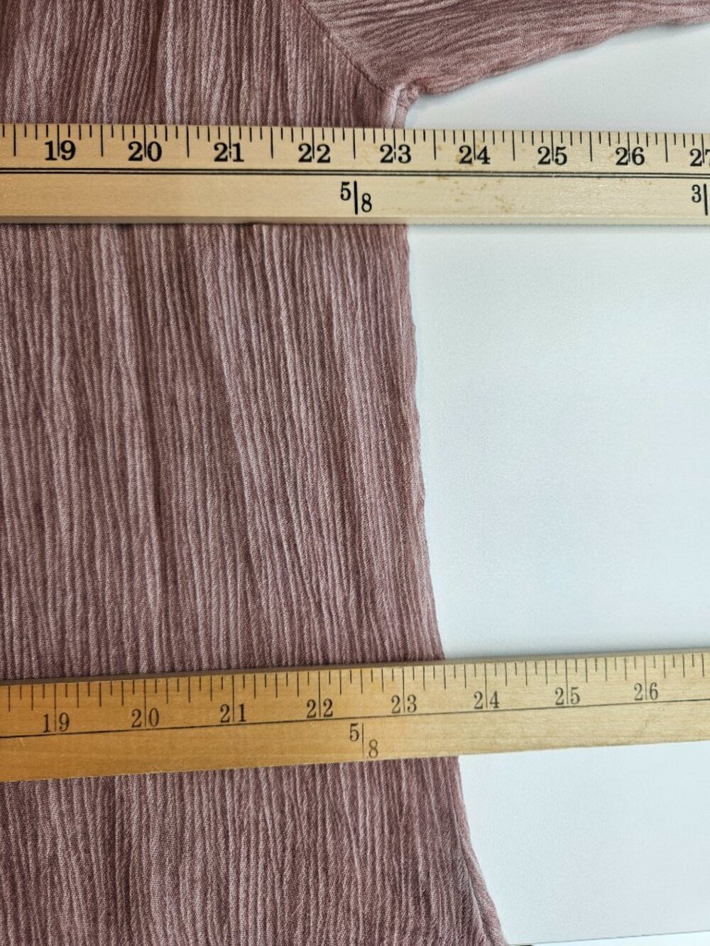 Ali Miles Cowl Neck Asymmetric Hem Crinkled Tunic Top Mauve Women's Size S NEW - Picture 11 of 12